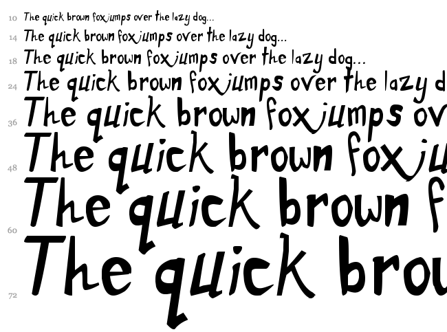Dirty Duo font waterfall